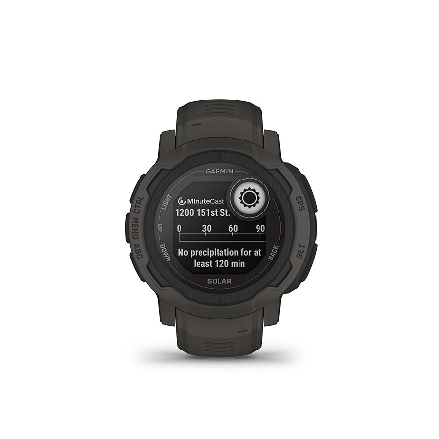 Garmin, Instinct 2 Solar, Watch, Watch Color: Graphite, Wristband: Graphite - Silicone