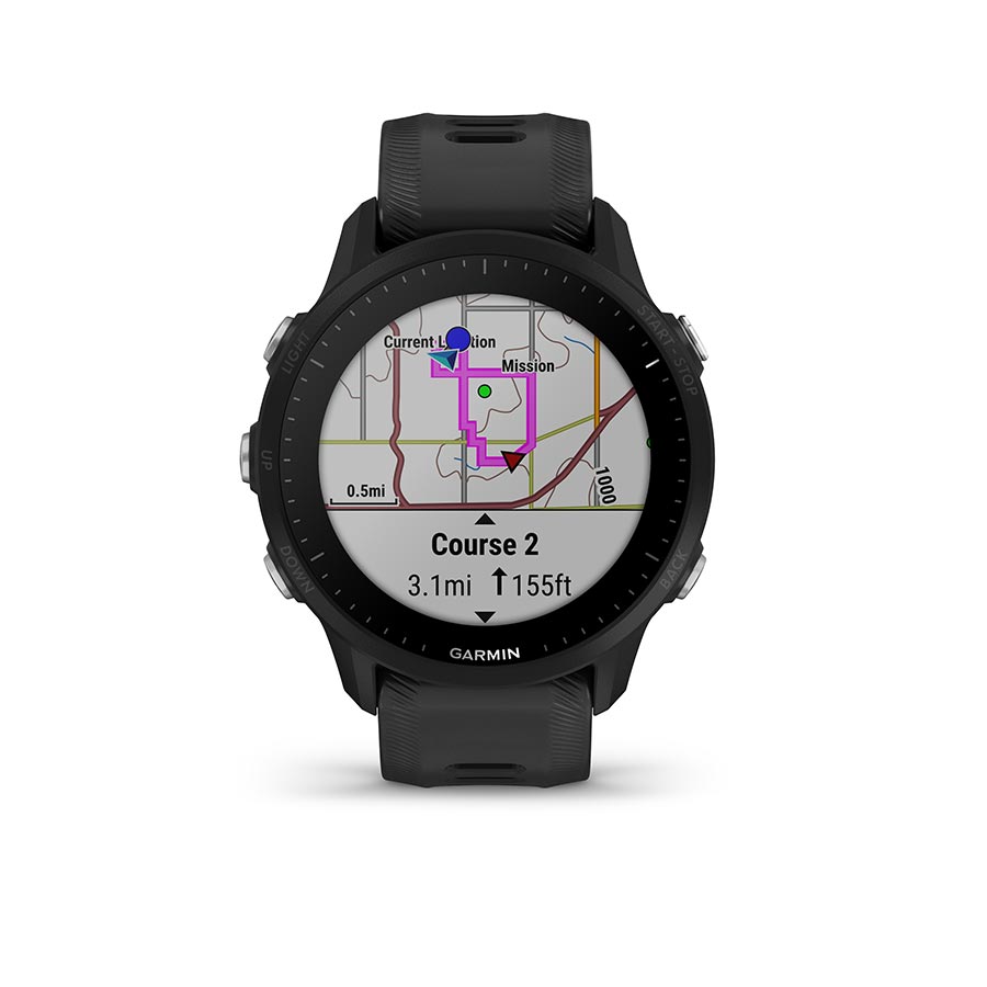 Garmin, Forerunner 955, Watch, Watch Color: Black, Wristband: Black - Silicone