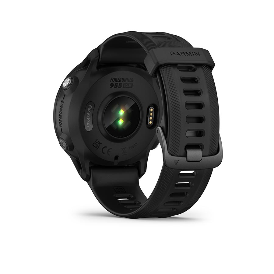 Garmin, Forerunner 955 Solar, Watch, Watch Color: Black, Wristband: Black - Silicone