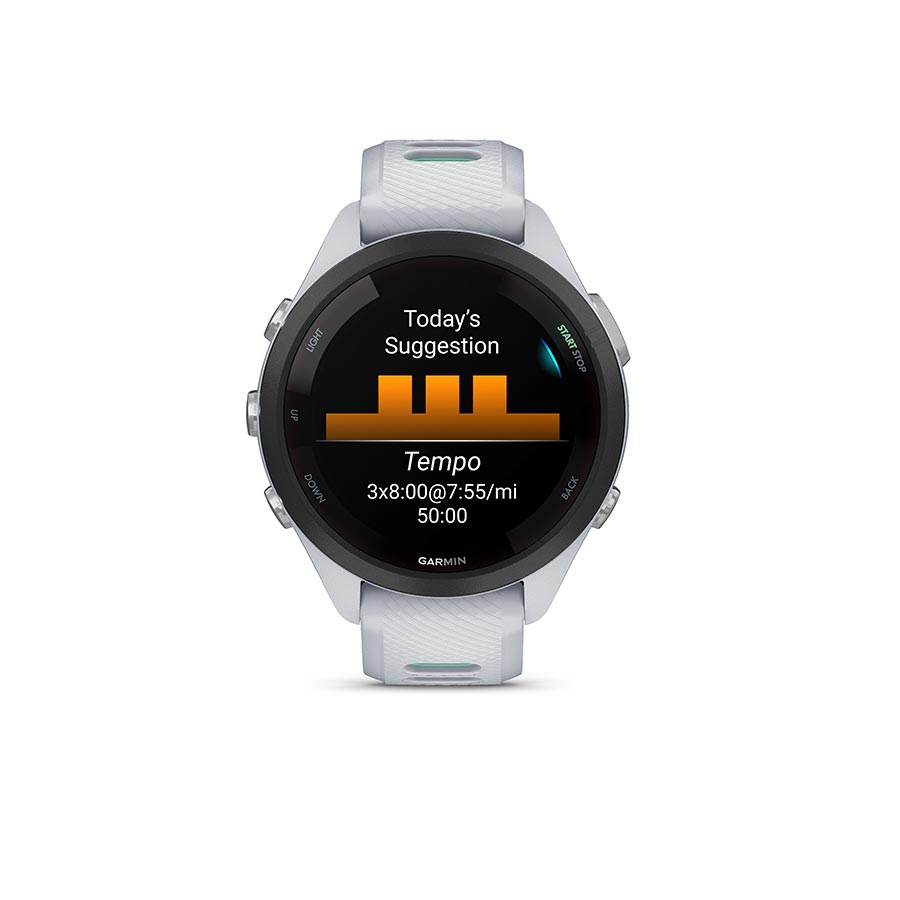 Garmin, Forerunner 265S Music, Watch, Watch Color: Black, Wristband: Black/Amp Yellow - Silicone