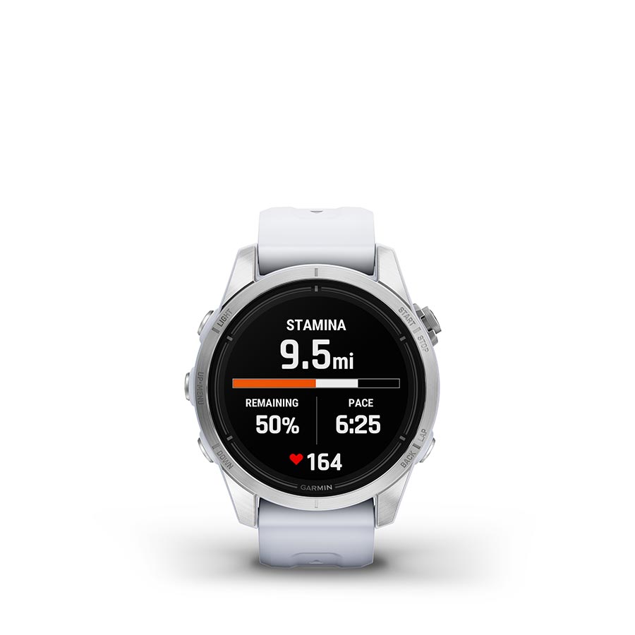 Garmin, Epix Pro Std. Edition 42mm, Watch, Watch Color: Silver, Wristband: White - Silicone