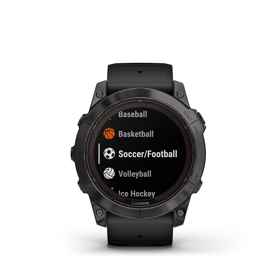 Garmin, fenix 7X Pro Sapphire Solar, Watch, Watch Color: Titanium, Wristband: Fog Grey/ Ember Orange - Silicone