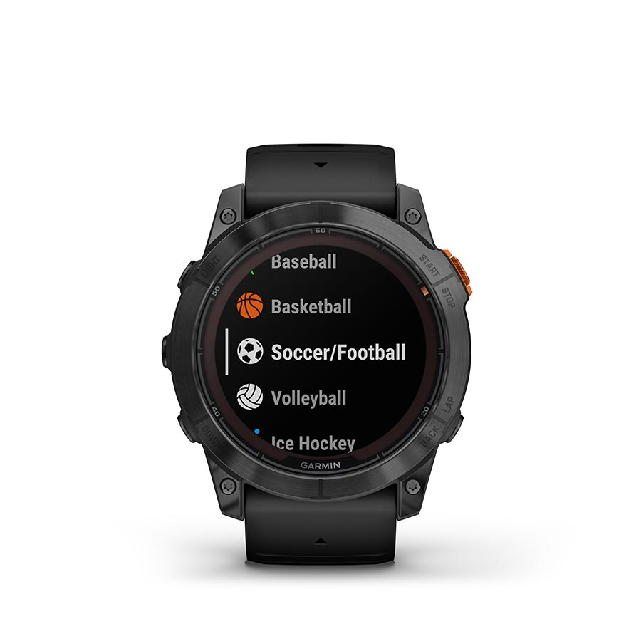 Garmin, fenix 7X Pro Solar, Glass, Watch, Watch Color: Slate Grey, Wristband: Black - Silicone