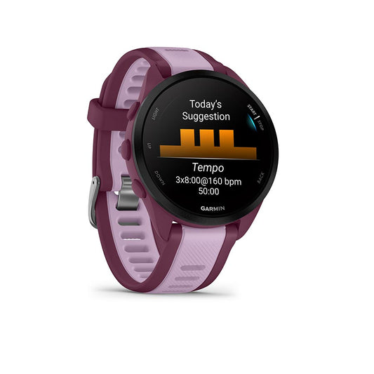 Garmin, Forerunner 165 Music, Watch, Watch Color: Berry, Wristband: Lilac - Silicone