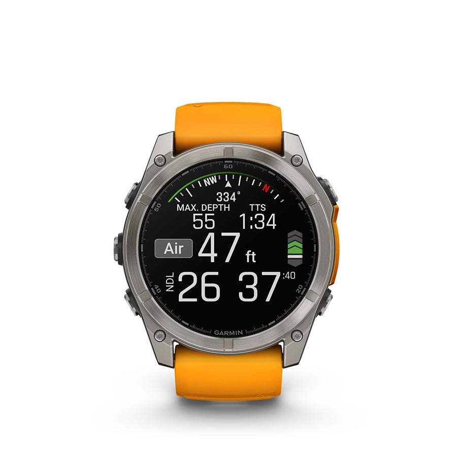 Garmin, fenix 8 AMOLED Sapphire 51mm, Watch, Watch Color: Grey, Wristband: Black/ Pebble Gray - Silicone