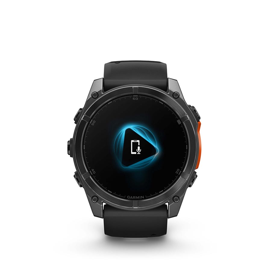 Garmin, fenix 8 AMOLED 51mm, Watch, Watch Color: Slate Grey, Wristband: Black - Silicone