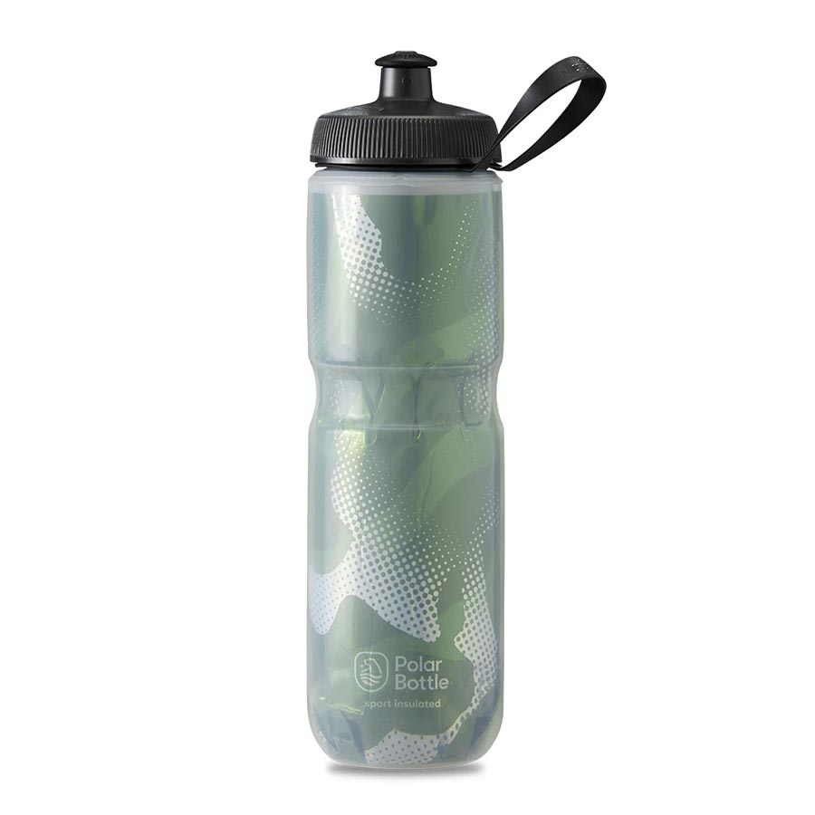 Polar Bottle, Sport Insulated 24oz, Water Bottle, 710ml / 24oz, Olive Green/Silver