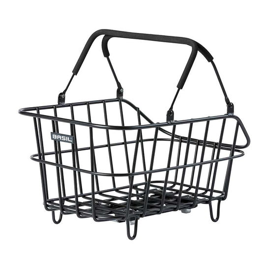 Basil, Cento Alu MIK, Rear basket, Matt Black