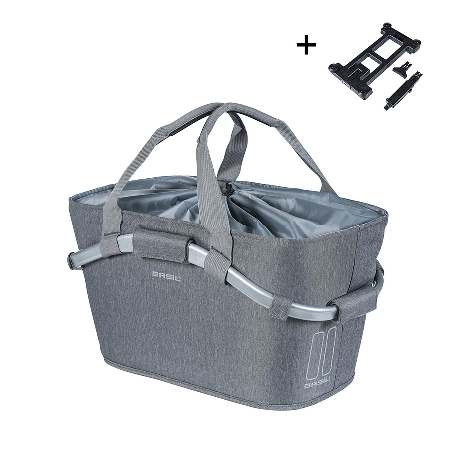 Basil, 2Day Carry all, Basket, Rear, Grey