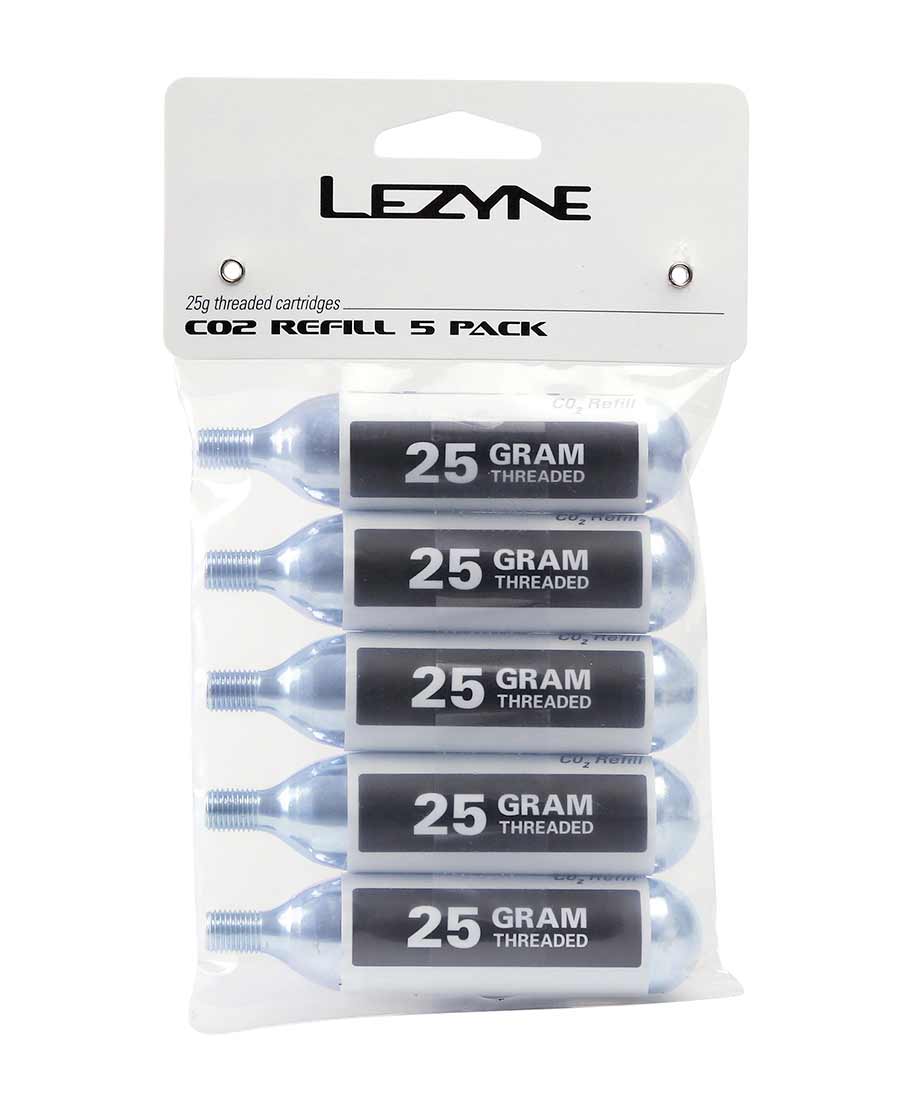 Lezyne, CO² Cartridges, Threaded, 16g, 5 units