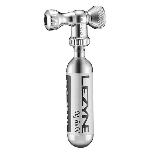 Lezyne, Control Drive CO2, CO2 Inflator, Threaded, Presta, Schrader, Silver, 1x16g