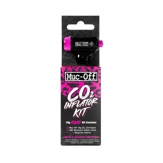 Muc-Off, CO2 Inflator Kit, 16g Road, Threaded, Presta, Schrader, Kit