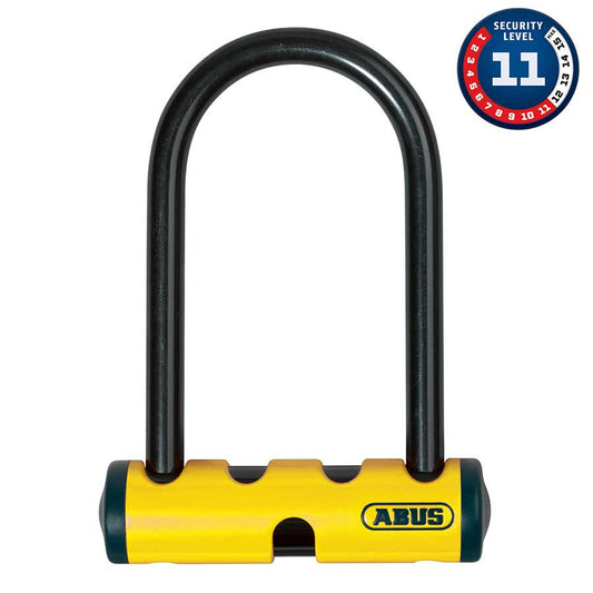 Abus, U-Mini, U-Lock, Yellow, 14mm x 80mm x 143mm (14mm x 3.15'' x 5.6'')