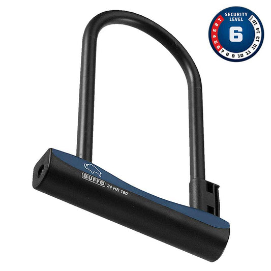 Abus, Buffo, U-Lock, Key, 12mm, 18.0cm x 30.0cm, 8.0'' x 11.8'', USH 32, Black