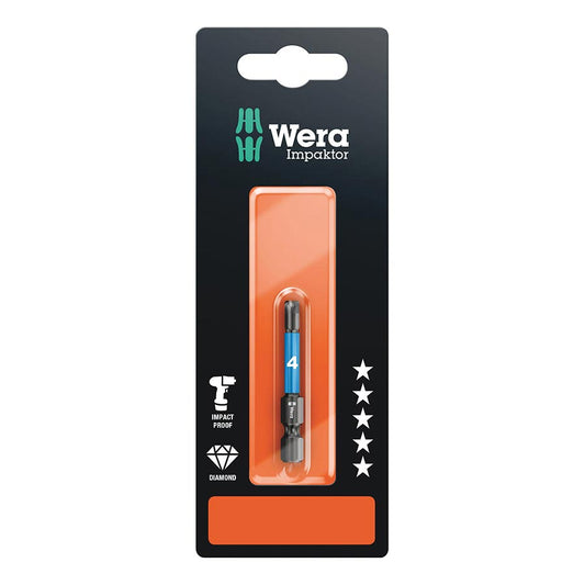 Wera, 840/4 IMP DC Impaktor bits SB, Hex-Plus 4.0 x 50mm