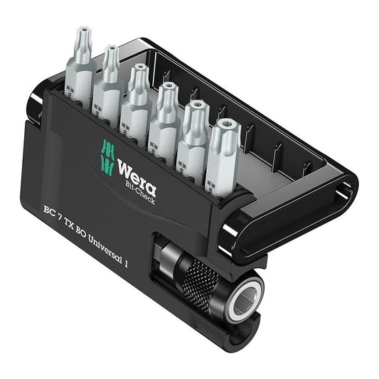 Wera, Bit-Check 7, : Torx BO, (1/4'' Hex), : T10, T15, T20, T25, T30, T40