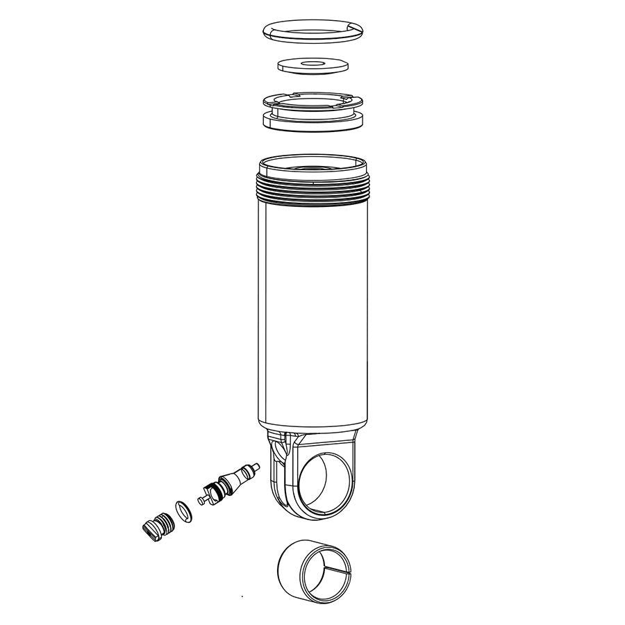 RockShox, Damper Body/IFP - Monarch 2014-2017, 165x38