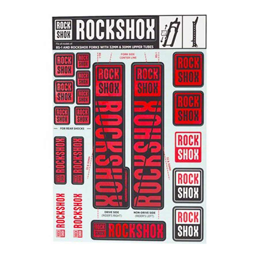 RockShox, 30/32mm Decal Kit, Stealth, Kit