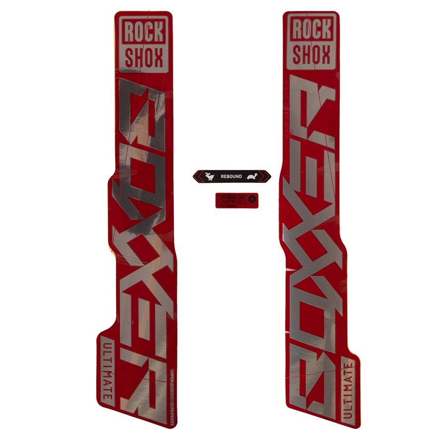 RockShox, BoXXer Ultimate Decal Kit, Gloss Polar for Gloss Black Lowers