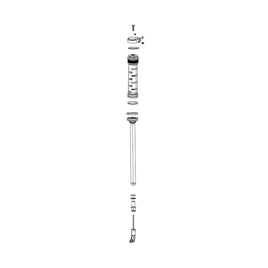 RockShox, Damper for Recon/Recon S/Sektor, CROWN RL 80-120MM (THREAD .8MM) - RECON SILVER RL B1+ (2017-2021)/RECON RL A1+ (2018-2021), 11.4018.104.033